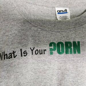 "What is your ?ORN"-"My Porn is Fishing" T-Shirt-Sz XLarge